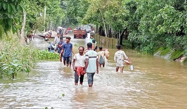 সুনামগঞ্জ জেলা শহরের সঙ্গে তাহিরপুরের যোগাযোগ বিচ্ছিন্ন