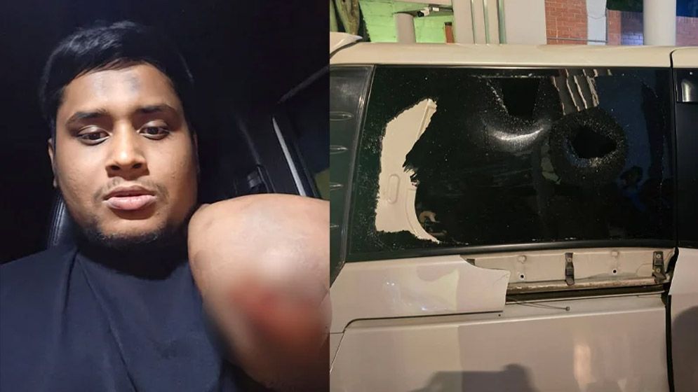 হাসনাত আবদুল্লাহর গাড়িতে হামলা