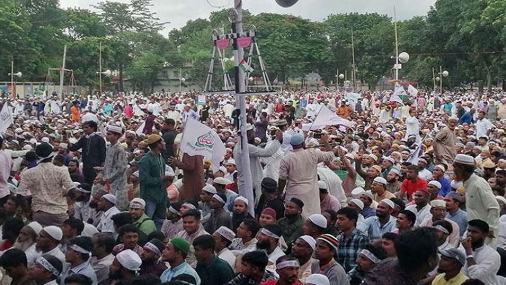 রংপুরে জামায়াতের জনসভা: কানায় কানায় পূর্ণ জিলা স্কুল মাঠ