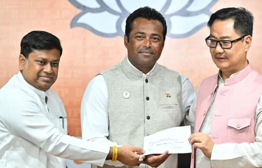 বিজেপিতে যোগ দিলেন টেনিস তারকা লিয়েন্ডার পেজ