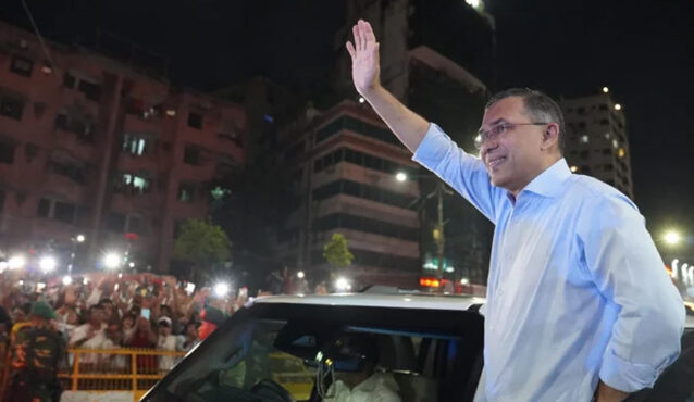 প্রধানমন্ত্রী হিসেবে বিএনপির কেন্দ্রীয় কার্যালয়ে প্রথমবার তারেক রহমান