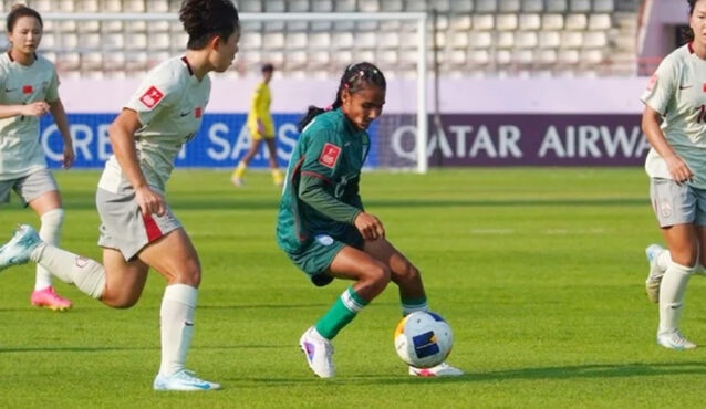 লড়াই করেও চীনের কাছে হারল বাংলাদেশ