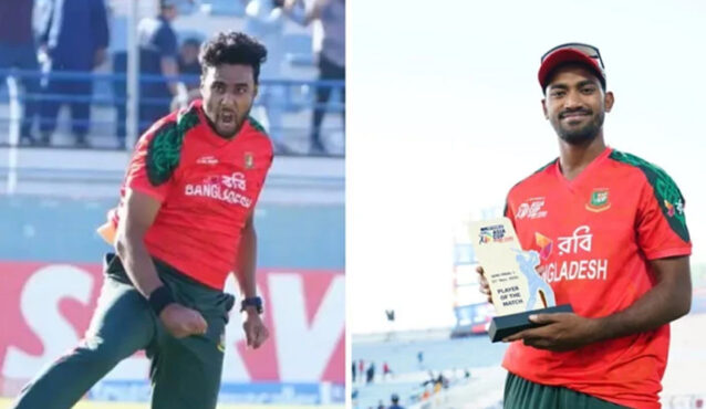 বিশ্রামে মোস্তাফিজ-তাসকিন, নতুন মুখ সাকলাইন-রিপন