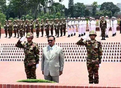 জাতীয় স্মৃতিসৌধে ভারপ্রাপ্ত রাষ্ট্রপতির শ্রদ্ধা নিবেদন