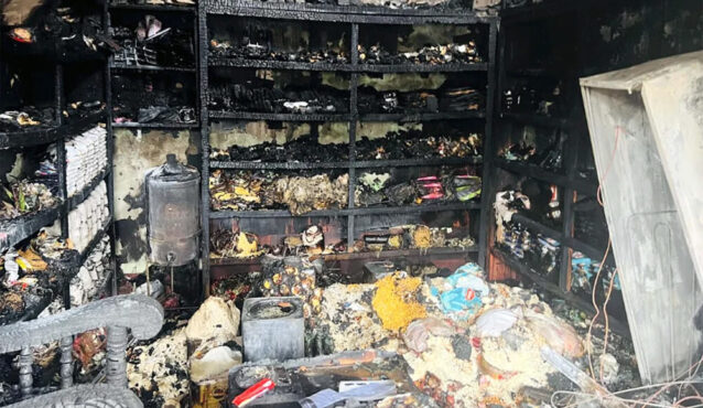 মাধবপুরে ভয়াবহ অগ্নিকাণ্ডে পুড়ল তিন দোকান, ক্ষতি ২০ লাখ টাকা
