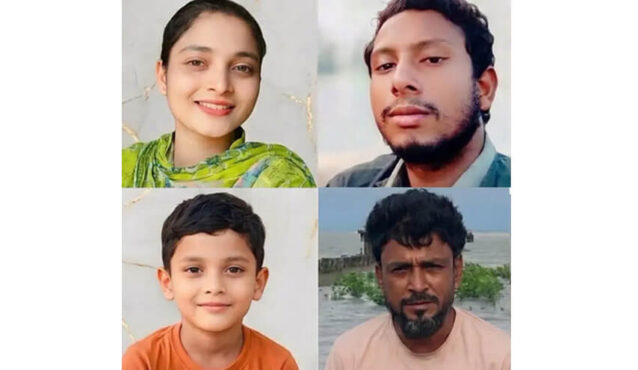 মেঘনায় ট্রলারডুবি: মায়ের পর মিলল তিন সন্তানের মরদেহ, নিখোঁজ বাবা