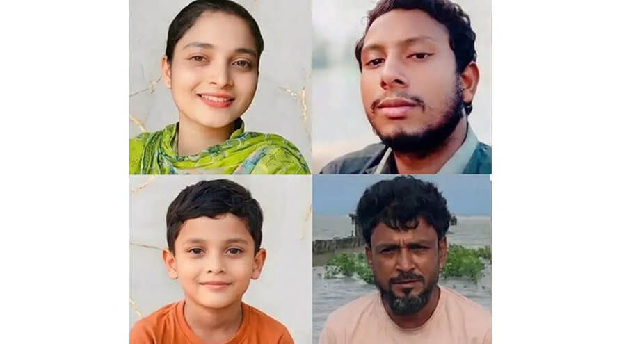 মেঘনায় ট্রলারডুবি: মায়ের পর মিলল তিন সন্তানের মরদেহ, নিখোঁজ বাবা