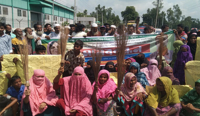 গাইবান্ধায় মাদকবিরোধী মানববন্ধন, সড়ক অবরোধ
